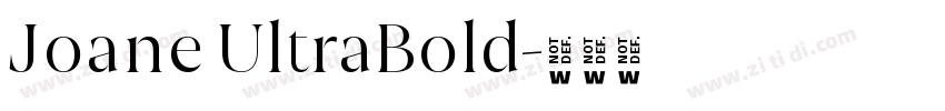 Joane UltraBold字体转换